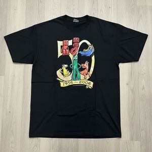 Gumby 50th Anniversary 1956-2006 XL  Hanes Tshirt Heavyweight Black Graphic